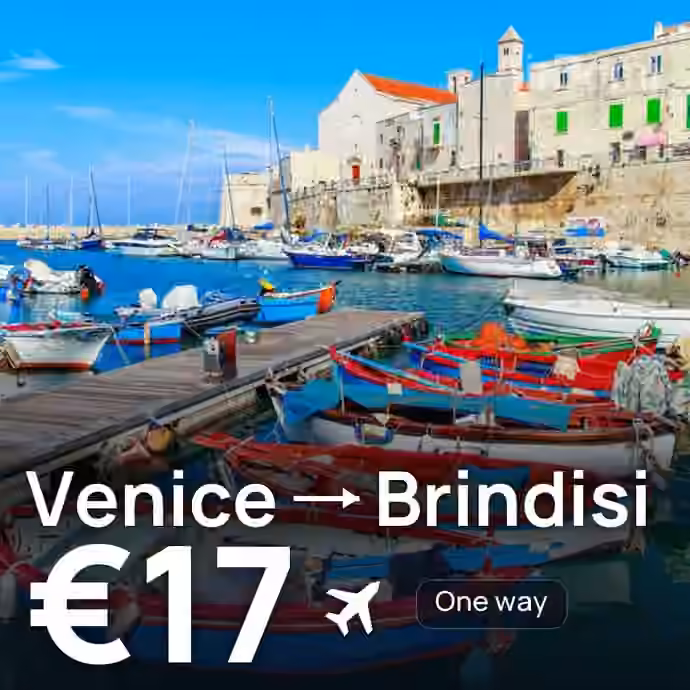 Venice → Brindisi for €17