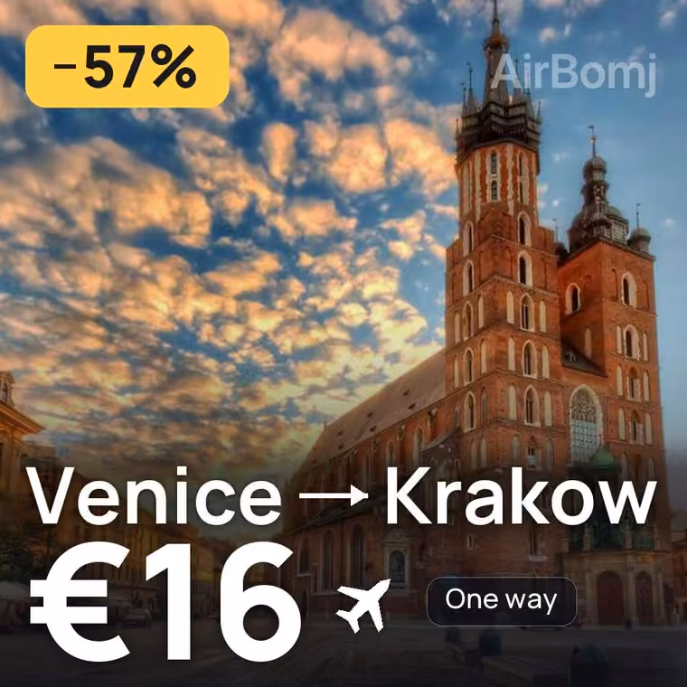 Venice → Krakow for €16