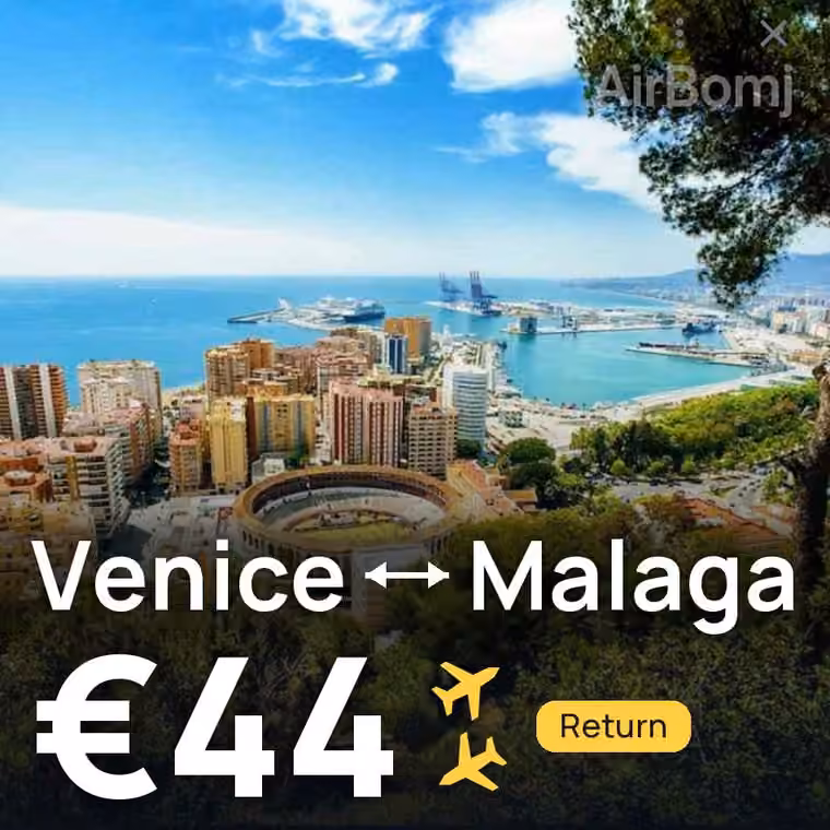 Venice → Malaga for €44