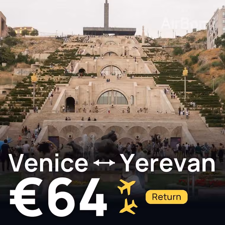 Venice → Yerevan for €64