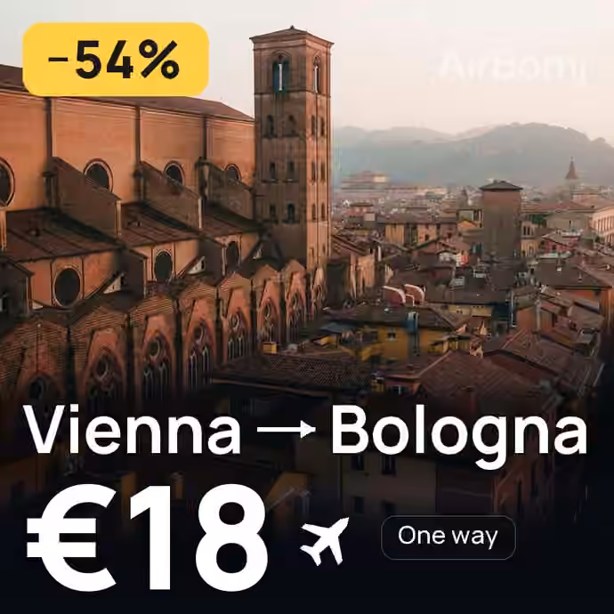 Vienna → Bologna for €18