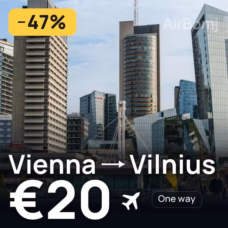 Vienna → Vilnius for €20