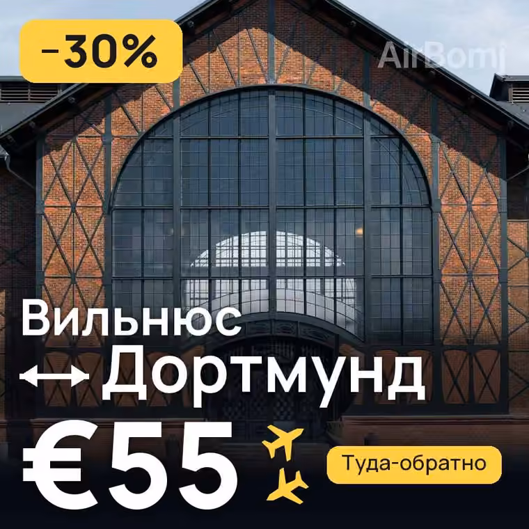 Вильнюс → Дортмунд за €55