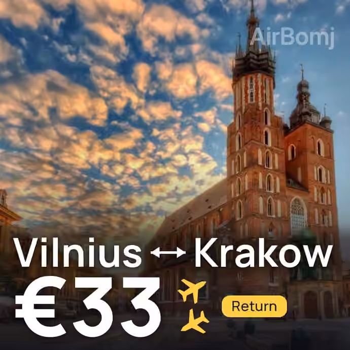 Vilnius → Krakow for €33