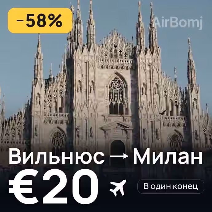 Вильнюс → Милан за €20