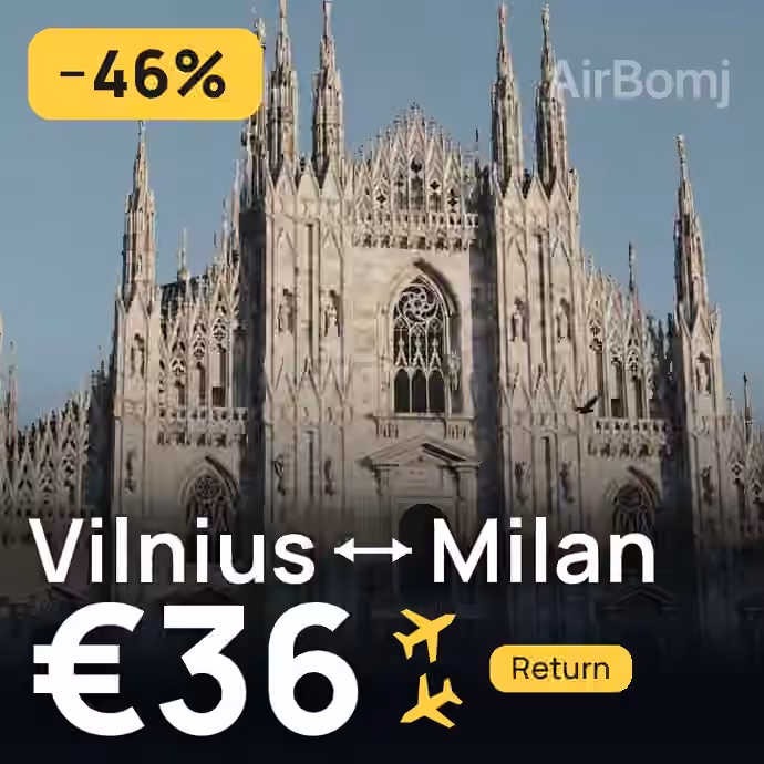 Vilnius → Milan for €36
