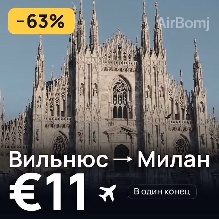 Вильнюс → Милан за €11