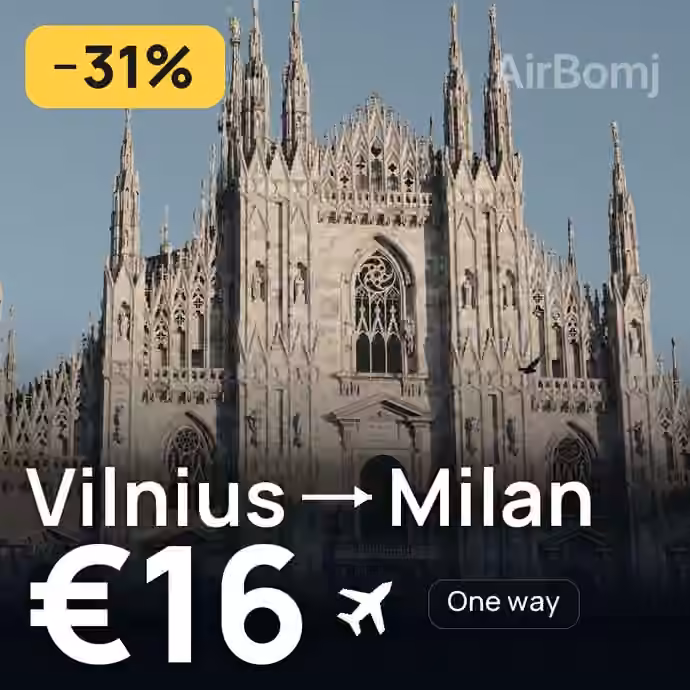 Vilnius → Milan for €16