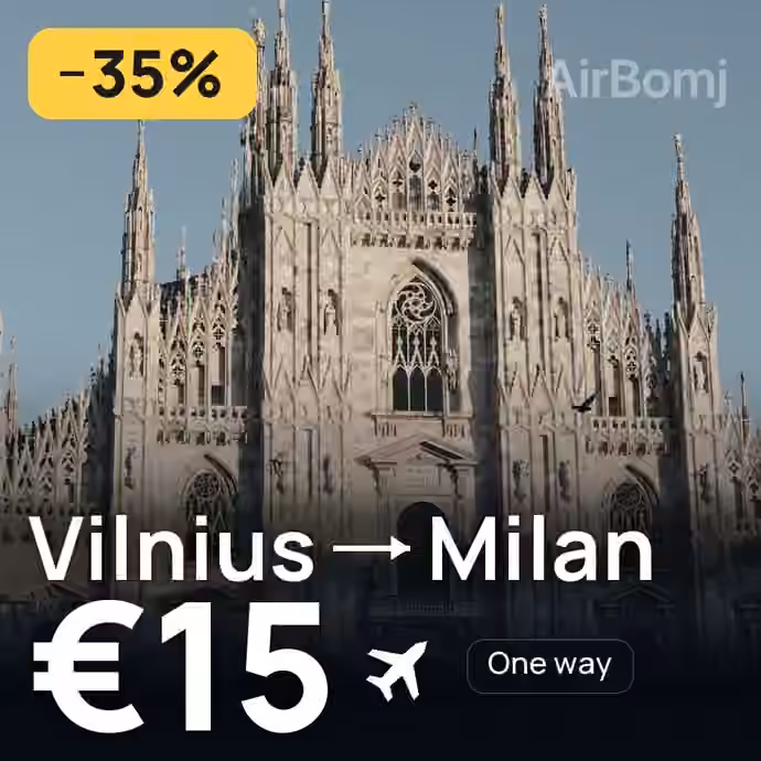 Vilnius → Milan for €15