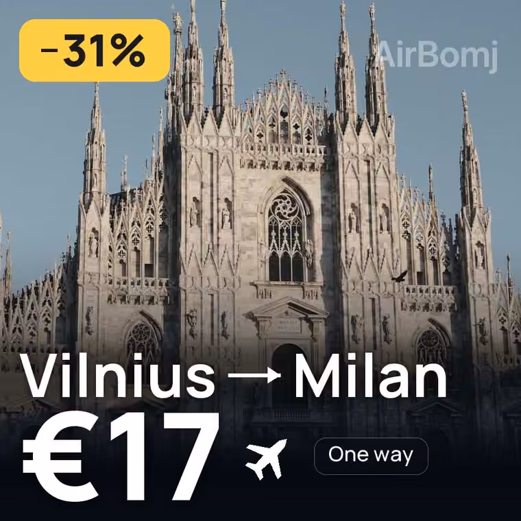 Vilnius → Milan for €17