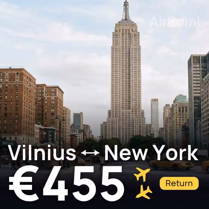 Vilnius → New York for €455