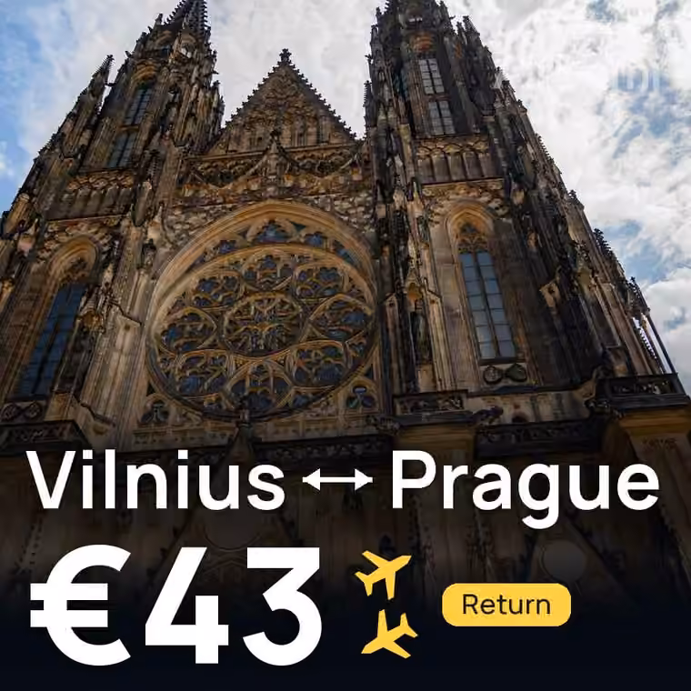 Vilnius → Prague for €43