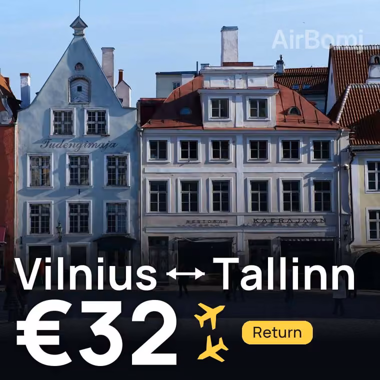 Vilnius → Tallinn for €32