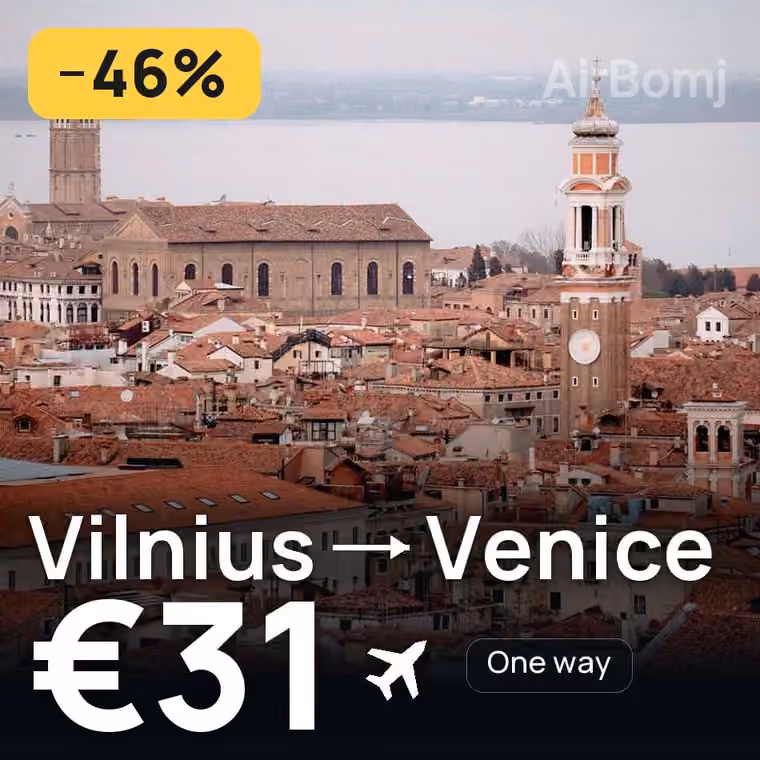 Vilnius → Venice for €31