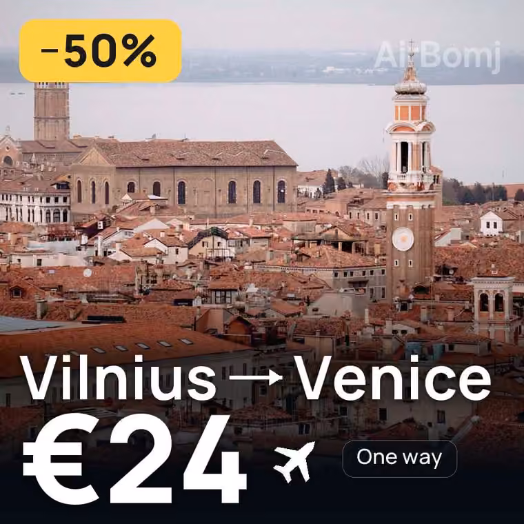 Vilnius → Venice for €24