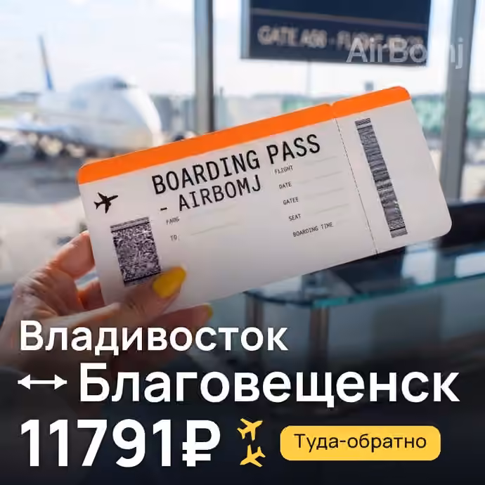 Владивосток → Благовещенск за 11791₽