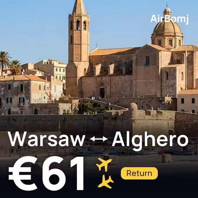 Warsaw → Alghero for €61