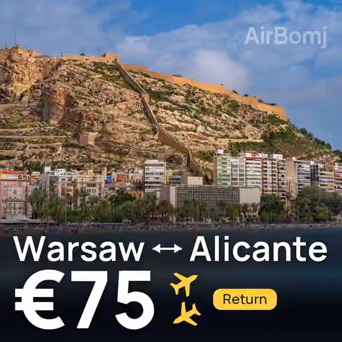 Warsaw → Alicante for €75