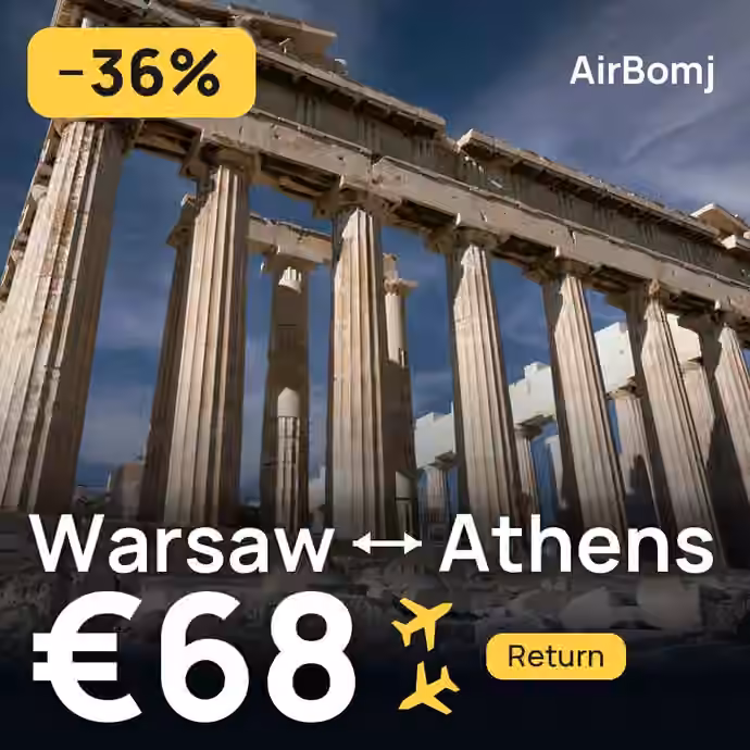 Warsaw → Athens for €68