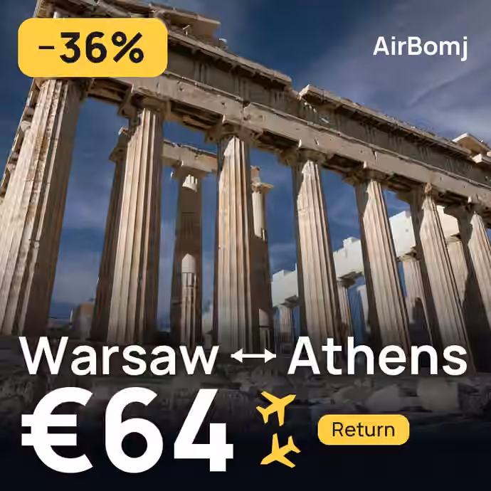 Warsaw → Athens for €64