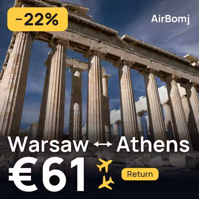 Warsaw → Athens for €61