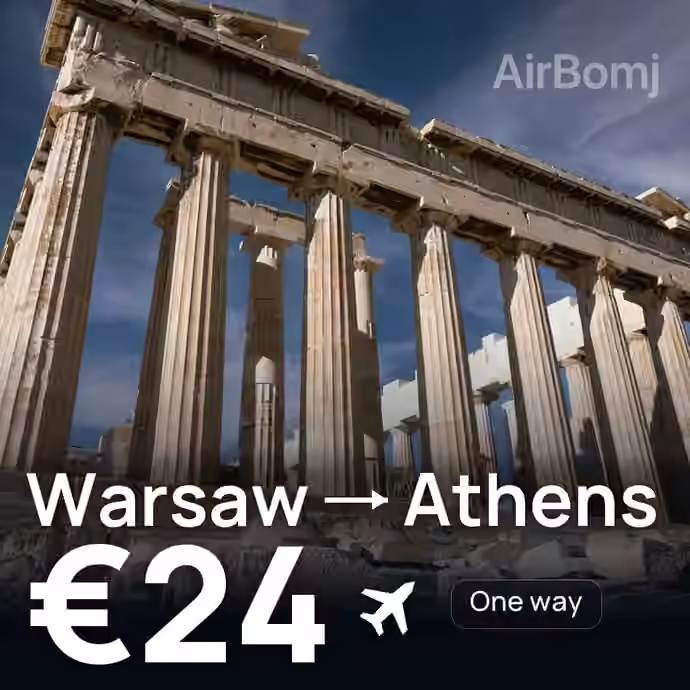 Warsaw → Athens for €24