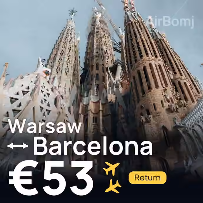 Warsaw → Barcelona for €53