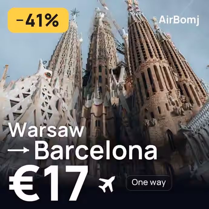 Warsaw → Barcelona for €17