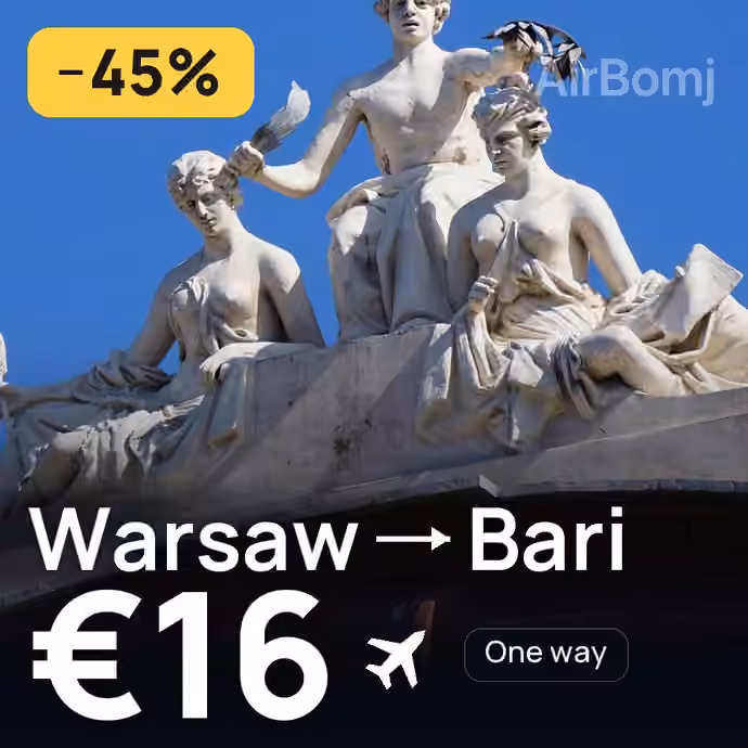 Warsaw → Bari for €16
