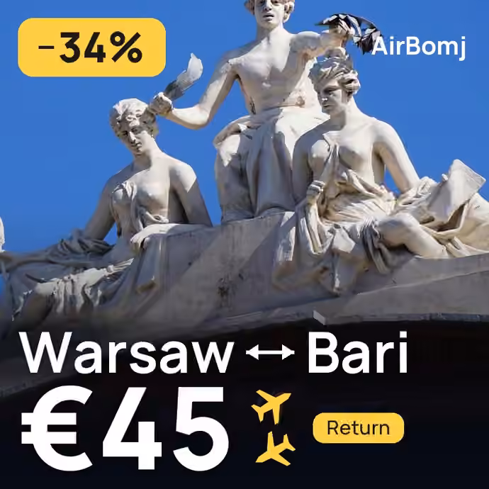 Warsaw → Bari for €45
