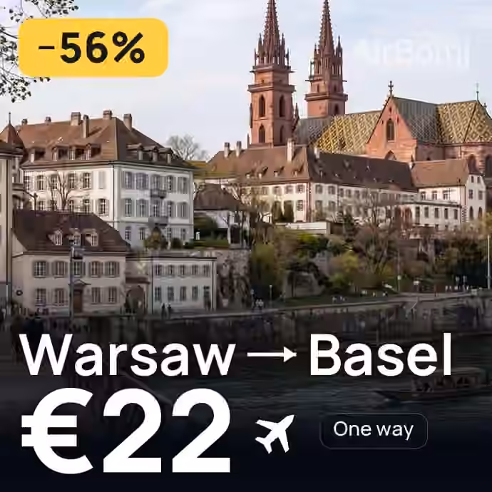Warsaw → Basel for €22