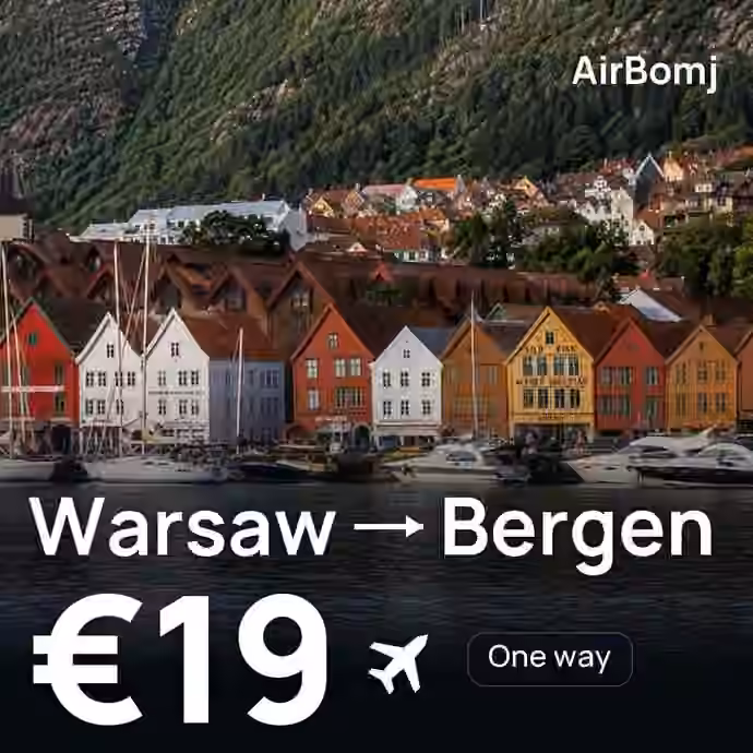 Warsaw → Bergen for €19