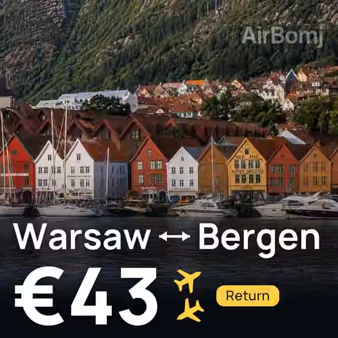 Warsaw → Bergen for €43