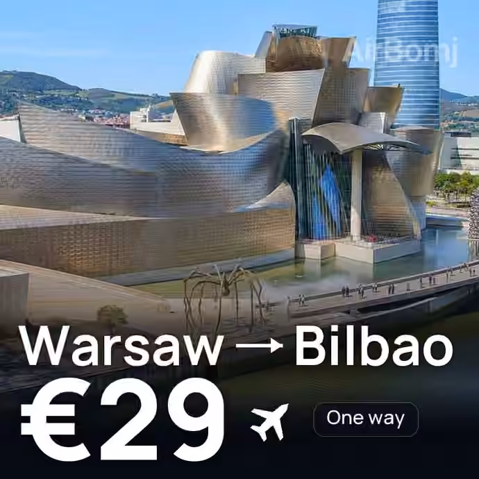Warsaw → Bilbao for €29