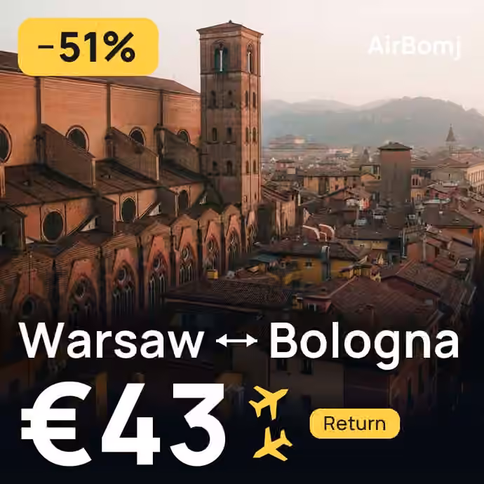 Warsaw → Bologna for €43