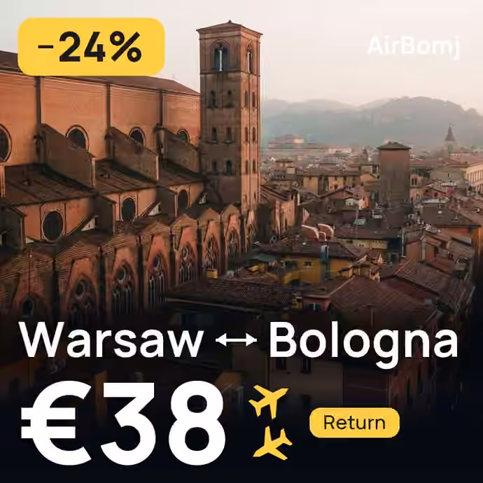 Warsaw → Bologna for €38