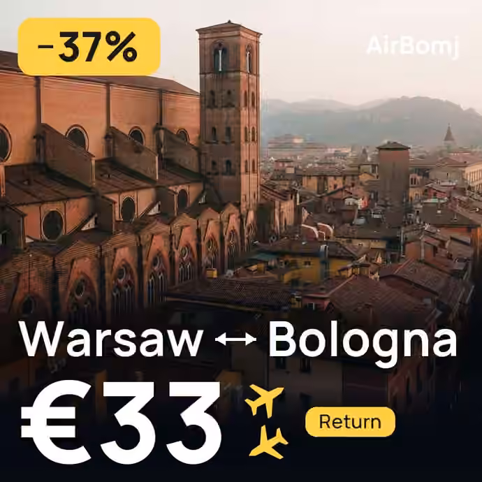 Warsaw → Bologna for €33