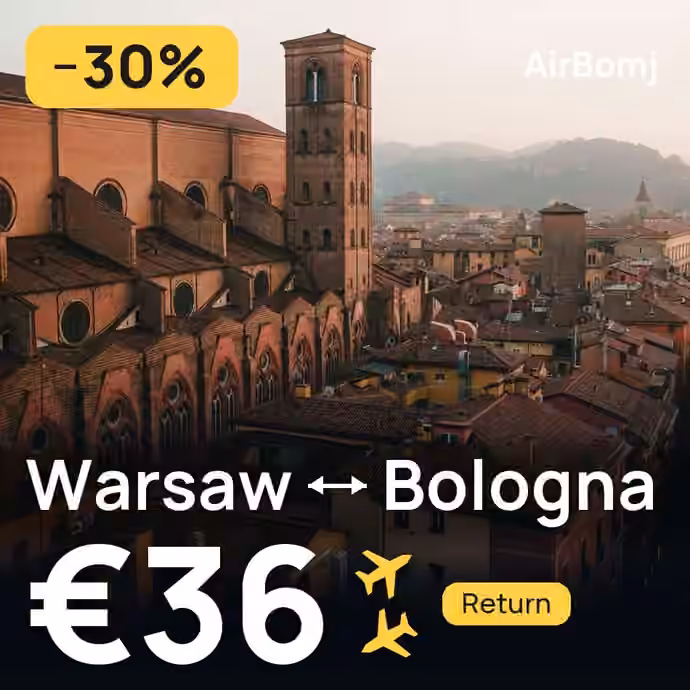 Warsaw → Bologna for €36