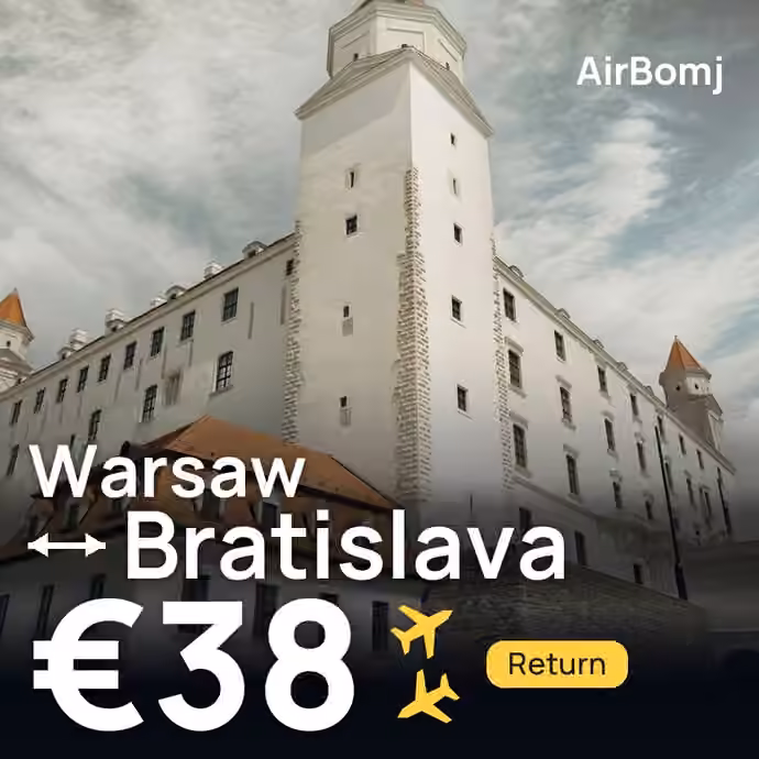 Warsaw → Bratislava for €38