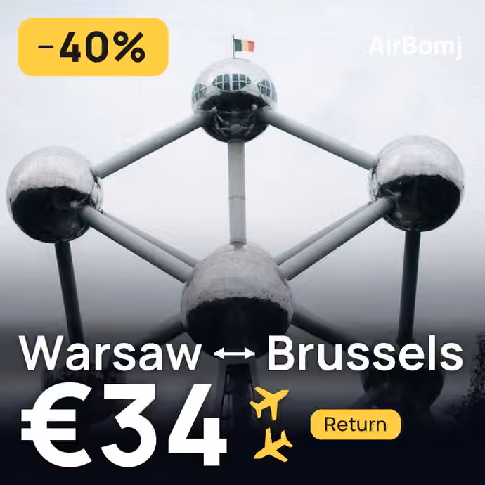 Warsaw → Brussels for €34