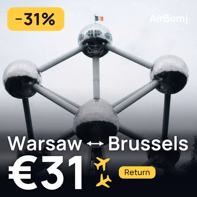 Warsaw → Brussels for €31