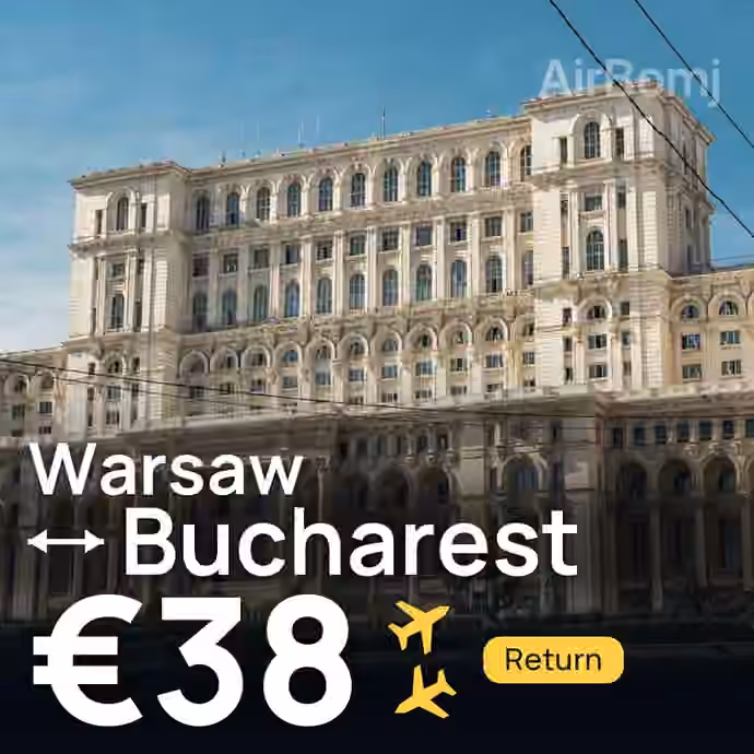 Warsaw → Bucharest for €38