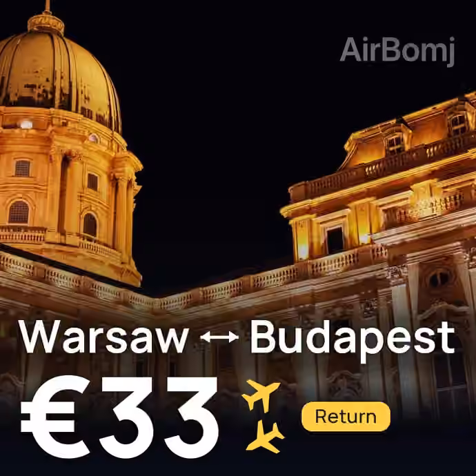 Warsaw → Budapest for €33