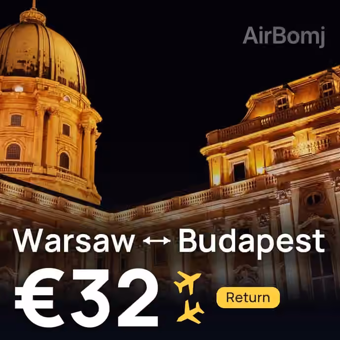 Warsaw → Budapest for €32