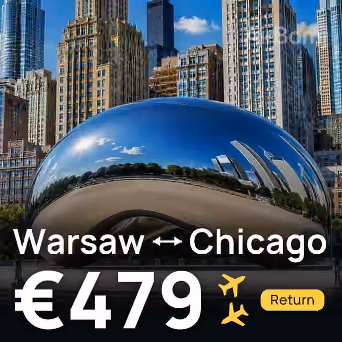 Warsaw → Chicago for €479