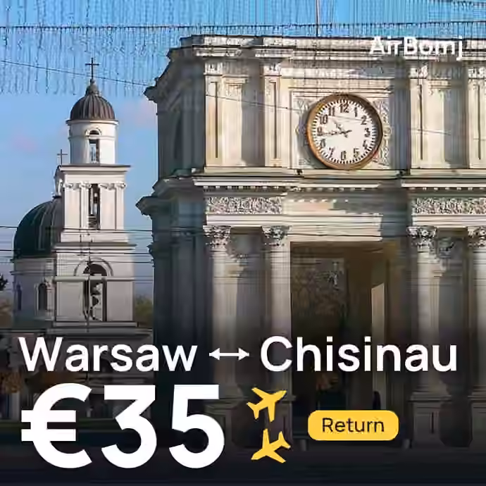 Warsaw → Chisinau for €35