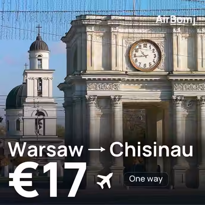 Warsaw → Chisinau for €17