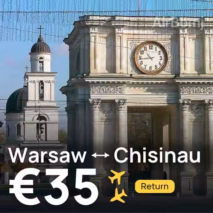 Warsaw → Chisinau for €35