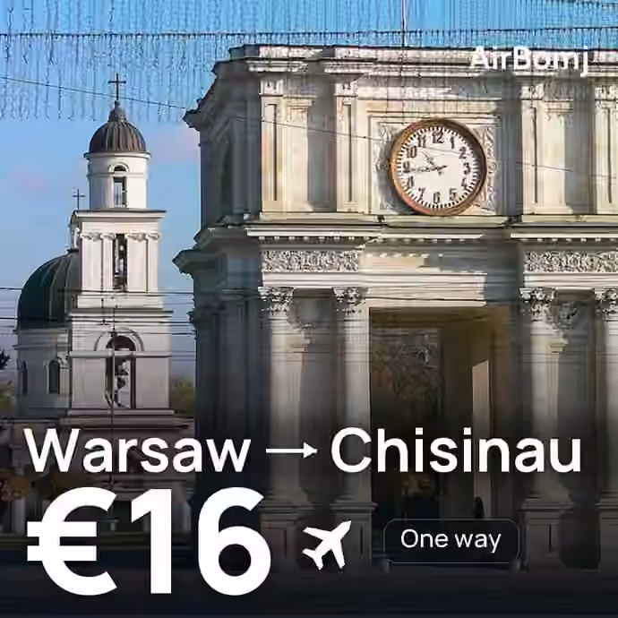 Warsaw → Chisinau for €16