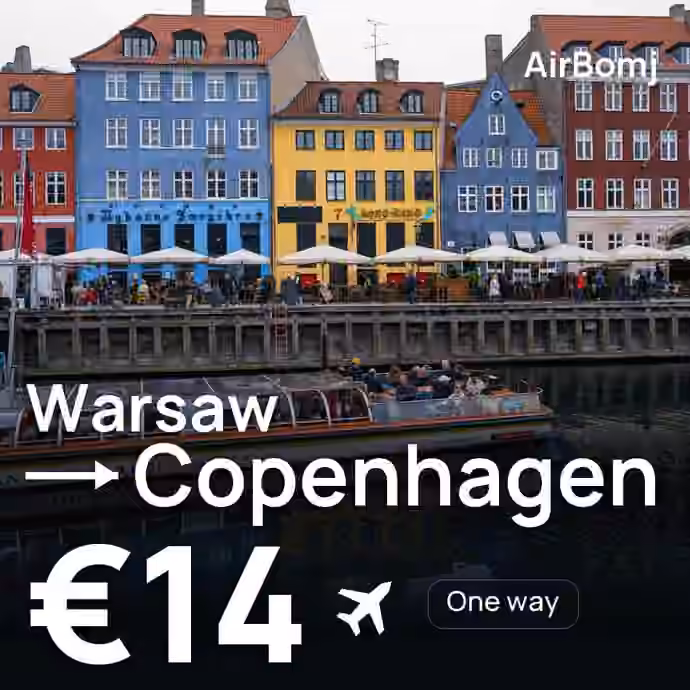 Warsaw → Copenhagen for €14